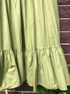 Olive Cotton Midi Dress