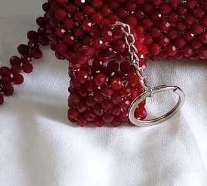 Beaded Bag Keychain