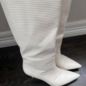 ZARA Croc Textured Boots