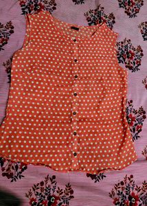 Polka Dots Sleeveless Top