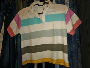 Striped Polo Shirt Size Small - medium