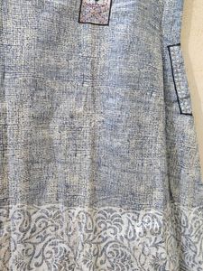 Blue &amp; White Print Casual Dress