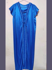 Two Piece Night Dress, Colour: Blue