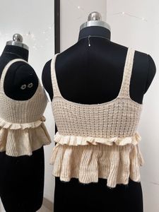 Beige Sleeveless Top