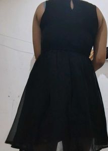 a black mini dress