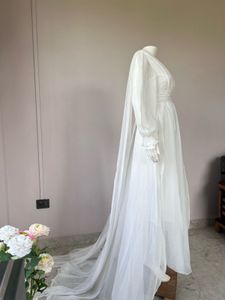 Vintage White Chiffon Gown