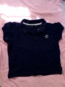 Cute Navy Blue 'Hi' T-Shirt