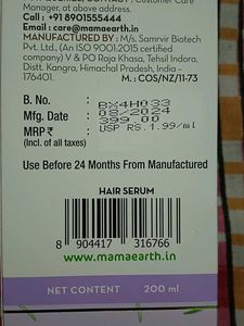 Mamaearth Rosemary Water Anti Hair Fall Spray