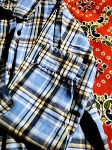 Blue Plaid Shirt