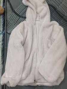 Bunny Hoodie – White Fur with Handy Po