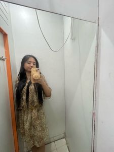 Animal Print dress (waist Belt Set 2in1)