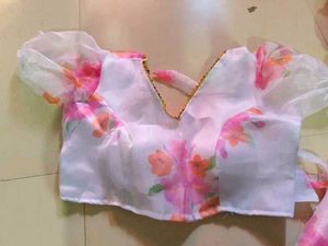 Floral Organza Saree