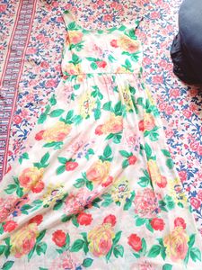 White Flower Design Dress