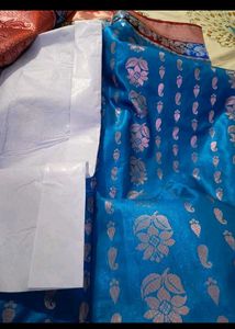 Blue Dharmavaram Silk Saree