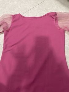 Pink Puff Sleeve Dress