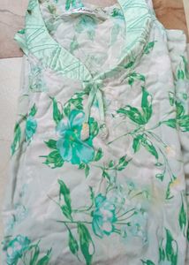 Green Colour Gown Nighty