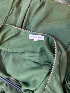 Green Embroidered Anarkali Suit Never Used