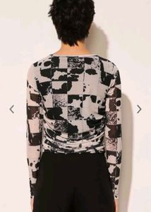 Printed Gathered Top