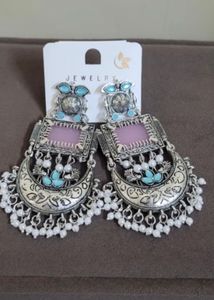 Elegant Silver-Tone Drop Earrings
