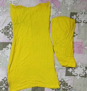 Yellow Embroidered Kurta Set