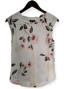 R&Co Sheer Floral Sleeveless Top (Woman)