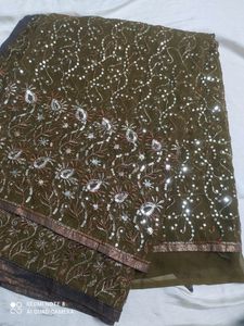 Chamki Work Saree
