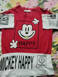 Vintage Mickey Mouse "Happy" Graphic Tee