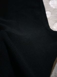 Elegant Black Square Neck Top