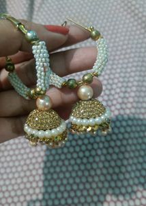 Glamorous Gold Tone &amp; Rhinestone Drop Earrings