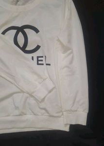 White Chanel Sweatshirt