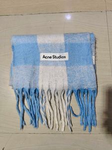 Acne Studios Blue Check Scarf