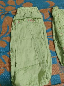 Pista Colour Kurta Set With Dupatta