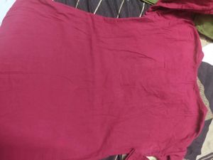 Aavasa Brand Maroon Kurta