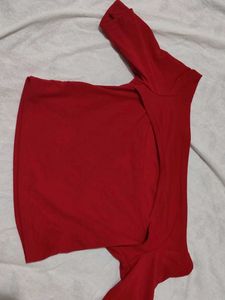 Red Cropped T-Shirt