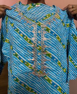 Women Saavan Leheriya Jaipuri Kurta Set