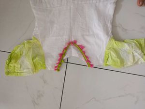 Girls' Dress - White &amp; Colorful