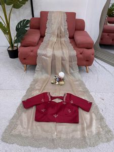 🆕️🆕️Designer Saree On Jimmy Chu Fabric