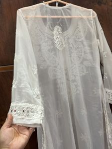 White Chikankari Kurti