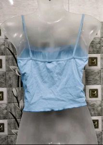 Blue Corset Style Crop Top