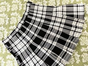 Checked A Line Skirt
