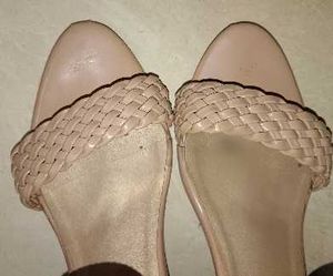 Nude Woven Heels