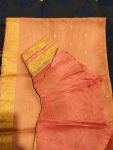 Elegant Peach Saree