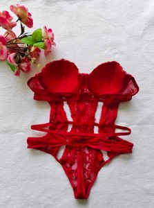 Red Lace Bodysuit