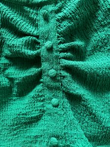 Green Puff Sleeve Top