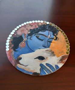 Krishna and Cow Wall Decor