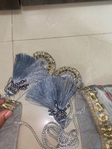 Grey Colour Heavy Work Ghagra With Duppata And Blouse
