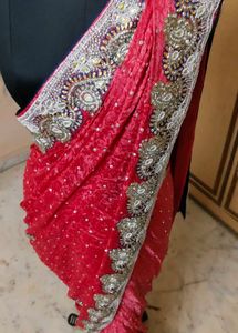 heavy work Saree with blouse available 💝
