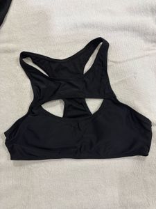 BLACK GYM BRA