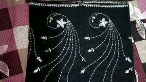 Party Wear Saree With Stiched Blouse