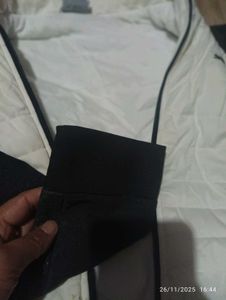 light weight grey and pure white puma hoodie